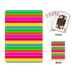 Neon Hawaiian Rainbow Horizontal Deck Chair Stripes Playing Cards Single Design