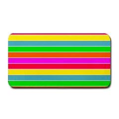 Neon Hawaiian Rainbow Horizontal Deck Chair Stripes Medium Bar Mats by PodArtist