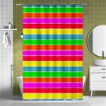 Neon Hawaiian Rainbow Horizontal Deck Chair Stripes Shower Curtain 48  x 72  (Small)  Curtain(48  X 72 ) - 42.18 x64.8  Curtain(48  X 72 )