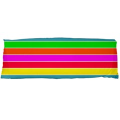 Neon Hawaiian Rainbow Horizontal Deck Chair Stripes Body Pillow Case Dakimakura (two Sides) by PodArtist