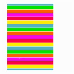 Neon Hawaiian Rainbow Horizontal Deck Chair Stripes Small Garden Flag (two Sides) by PodArtist