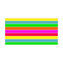 Neon Hawaiian Rainbow Horizontal Deck Chair Stripes Yoga Headband by PodArtist