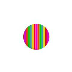 Neon Hawaiian Rainbow Deck Chair Stripes 1  Mini Buttons by PodArtist