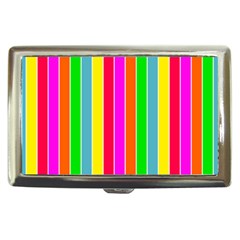 Neon Hawaiian Rainbow Deck Chair Stripes Cigarette Money Case by PodArtist