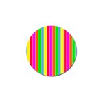 Neon Hawaiian Rainbow Deck Chair Stripes Golf Ball Marker (10 pack) Front