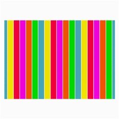 Neon Hawaiian Rainbow Deck Chair Stripes Large Glasses Cloth (2-side) by PodArtist