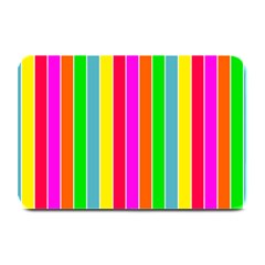 Neon Hawaiian Rainbow Deck Chair Stripes Plate Mats by PodArtist