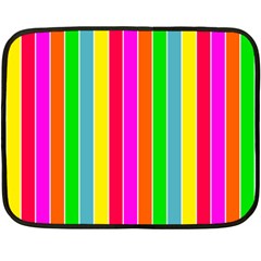 Neon Hawaiian Rainbow Deck Chair Stripes Fleece Blanket (mini) by PodArtist