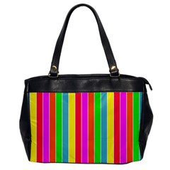 Neon Hawaiian Rainbow Deck Chair Stripes Oversize Office Handbag by PodArtist