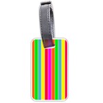 Neon Hawaiian Rainbow Deck Chair Stripes Luggage Tags (One Side)  Front