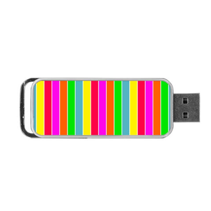 Neon Hawaiian Rainbow Deck Chair Stripes Portable USB Flash (Two Sides)