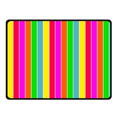 Neon Hawaiian Rainbow Deck Chair Stripes Double Sided Fleece Blanket (small)  by PodArtist