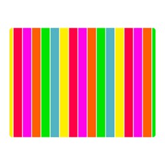 Neon Hawaiian Rainbow Deck Chair Stripes Double Sided Flano Blanket (mini)  by PodArtist