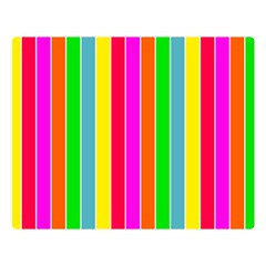 Neon Hawaiian Rainbow Deck Chair Stripes Double Sided Flano Blanket (large)  by PodArtist