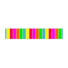 Neon Hawaiian Rainbow Deck Chair Stripes Flano Scarf (mini) by PodArtist