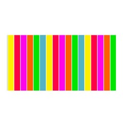 Neon Hawaiian Rainbow Deck Chair Stripes Satin Wrap by PodArtist