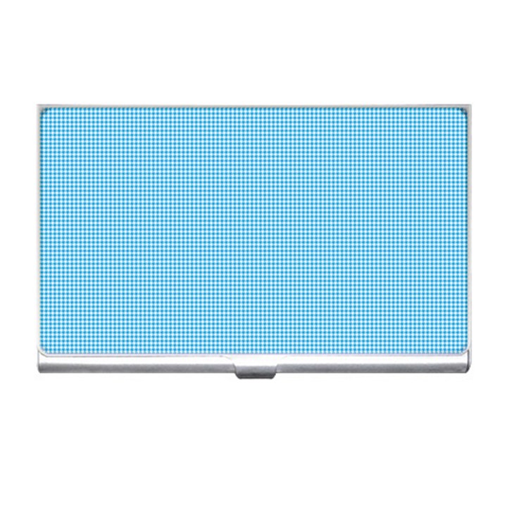 Oktoberfest Bavarian Blue Mini Houndstooth Check Business Card Holder