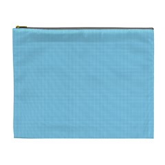 Oktoberfest Bavarian Blue Mini Houndstooth Check Cosmetic Bag (XL)