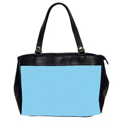 Oktoberfest Bavarian Blue Mini Houndstooth Check Oversize Office Handbag (2 Sides)