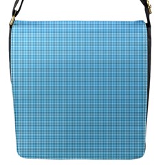 Oktoberfest Bavarian Blue Mini Houndstooth Check Flap Closure Messenger Bag (S)