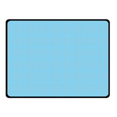 Oktoberfest Bavarian Blue Mini Houndstooth Check Double Sided Fleece Blanket (small)  by PodArtist