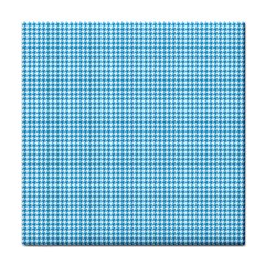 Oktoberfest Bavarian Blue Houndstooth Check Tile Coasters by PodArtist