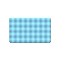 Oktoberfest Bavarian Blue Houndstooth Check Magnet (name Card) by PodArtist