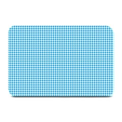 Oktoberfest Bavarian Blue Houndstooth Check Plate Mats by PodArtist