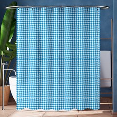 Oktoberfest Bavarian Blue Houndstooth Check Shower Curtain 60  X 72  (medium)  by PodArtist