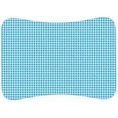 Oktoberfest Bavarian Blue Houndstooth Check Velour Seat Head Rest Cushion by PodArtist