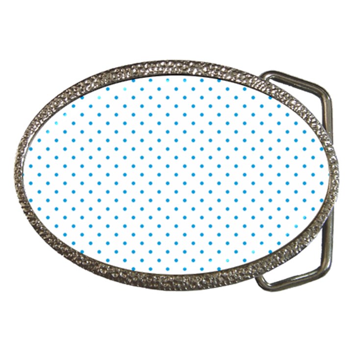 Mini Oktoberfest Bavarian Blue Polkadots on White Belt Buckles