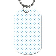 Mini Oktoberfest Bavarian Blue Polkadots On White Dog Tag (one Side) by PodArtist