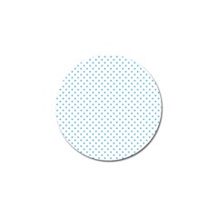 Mini Oktoberfest Bavarian Blue Polkadots On White Golf Ball Marker (4 Pack) by PodArtist