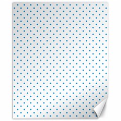 Mini Oktoberfest Bavarian Blue Polkadots On White Canvas 16  X 20  by PodArtist