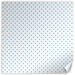 Mini Oktoberfest Bavarian Blue Polkadots On White Canvas 20  X 20  by PodArtist