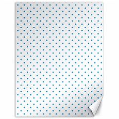 Mini Oktoberfest Bavarian Blue Polkadots On White Canvas 18  X 24  by PodArtist