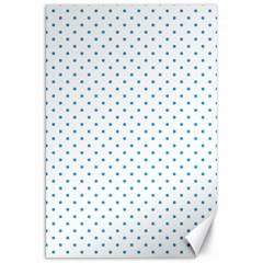 Mini Oktoberfest Bavarian Blue Polkadots On White Canvas 20  X 30  by PodArtist