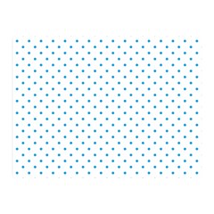 Mini Oktoberfest Bavarian Blue Polkadots On White Double Sided Flano Blanket (mini)  by PodArtist