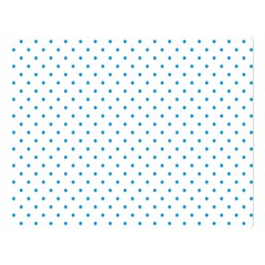 Mini Oktoberfest Bavarian Blue Polkadots On White Double Sided Flano Blanket (large)  by PodArtist