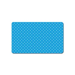 Mini White Polkadots On Oktoberfest Bavarian Blue Magnet (name Card) by PodArtist