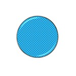 Mini White Polkadots on Oktoberfest Bavarian Blue Hat Clip Ball Marker (4 pack) Front