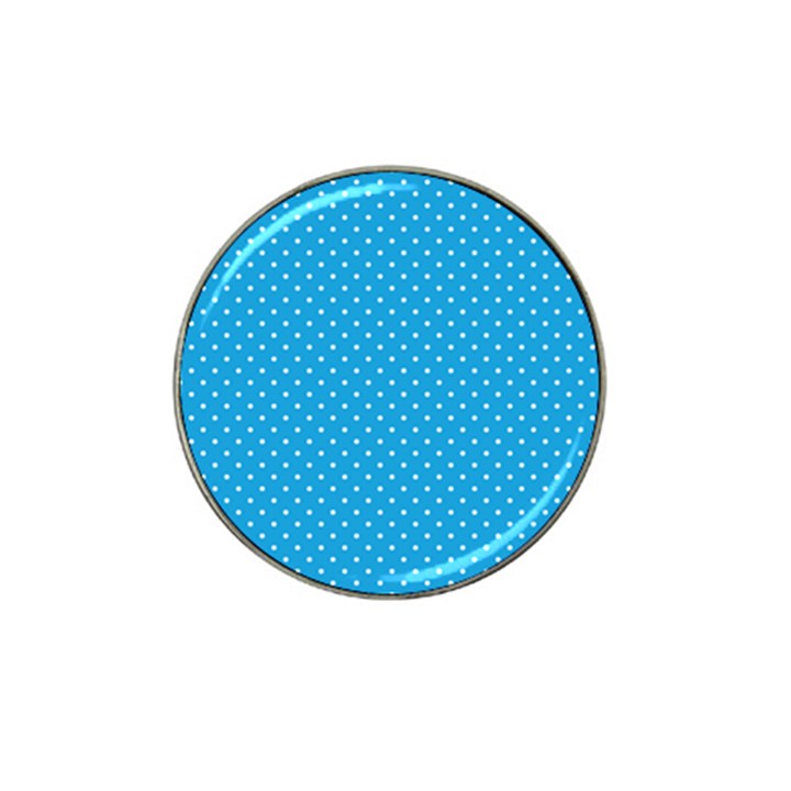 Mini White Polkadots on Oktoberfest Bavarian Blue Hat Clip Ball Marker (4 pack)