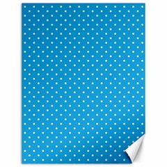 Mini White Polkadots On Oktoberfest Bavarian Blue Canvas 12  X 16  by PodArtist