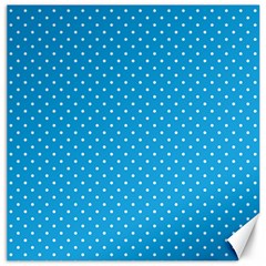 Mini White Polkadots On Oktoberfest Bavarian Blue Canvas 20  X 20  by PodArtist