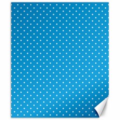 Mini White Polkadots On Oktoberfest Bavarian Blue Canvas 20  X 24  by PodArtist