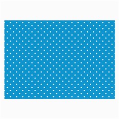 Mini White Polkadots On Oktoberfest Bavarian Blue Large Glasses Cloth (2-side) by PodArtist