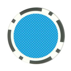 Mini White Polkadots On Oktoberfest Bavarian Blue Poker Chip Card Guard (10 Pack) by PodArtist