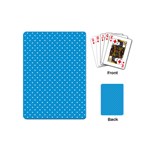 Mini White Polkadots on Oktoberfest Bavarian Blue Playing Cards (Mini) Back