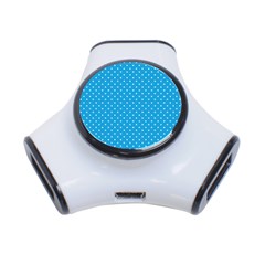 Mini White Polkadots On Oktoberfest Bavarian Blue 3-port Usb Hub