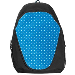 Mini White Polkadots On Oktoberfest Bavarian Blue Backpack Bag by PodArtist